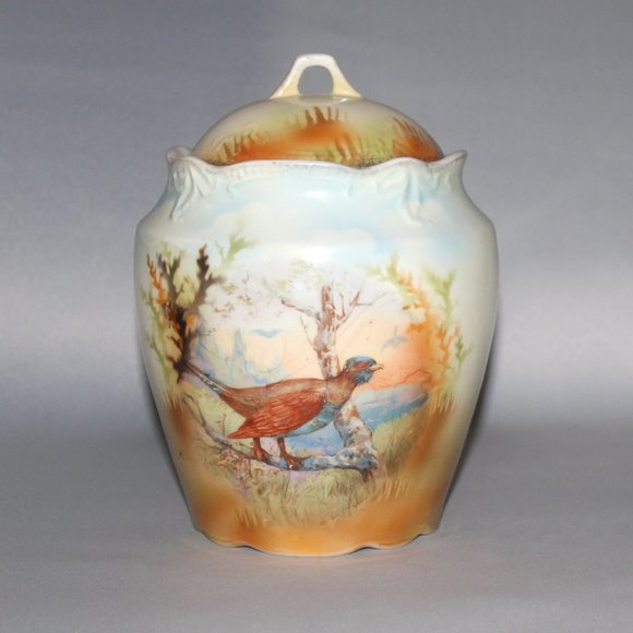 Beautiful German Lidded Vase Urn | Biscuit Jar - Picture 2 of 9